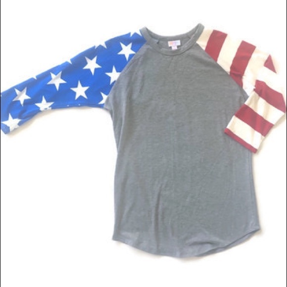 LuLaRoe Tops - S LLR Randy Top FLAG USA HTF UNICORN LULAROE SHIRT